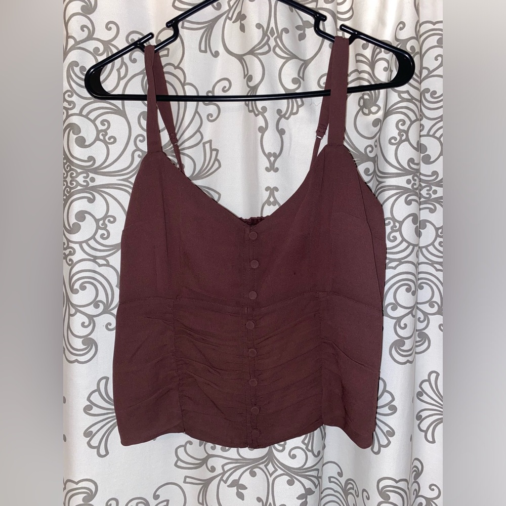 Abercrombie & Fitch Dark brown blouse style tank top